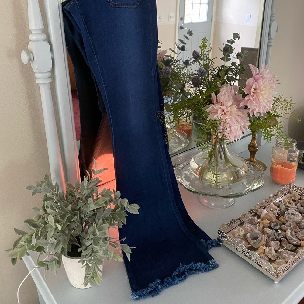Fashion Nova - High Waist Button Up - Flare Jeans